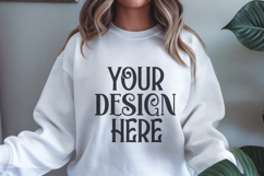 White Gildan 18000 Sweatshirt Mockups ,18000 Mockups Product Image 1