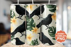 Summer Tropical Crow Tumbler | Summer Tumbler Wrap Product Image 1