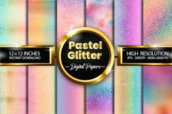 Pastel Glitter Pattern Digital Papers, Glitter Paper Product Image 1