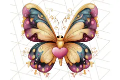 Jewel Toned Butterfly PNG Clipart, Vibrant Butterflies Product Image 4