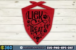 Lick or treat SVG, Halloween Dog Bandana SVG Product Image 3