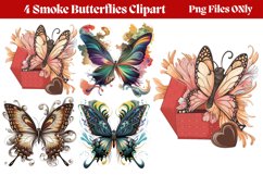 Smoke Butterflies Clipart PNG Product Image 1