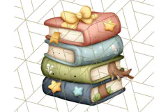 Magical Bookish Unicorn PNG Clipart Reading Books & Stories Product Image 4