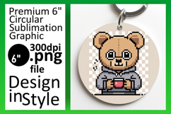 Stylish Circle Design for Car Coasters , Cute Bear Product Image 1