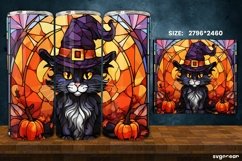 Stained Glass Halloween Tumbler Wrap | 20 Oz | Sublimation Product Image 2