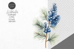 Christmas clipart, Pine branch clipart, Blue Christmas Product Image 1