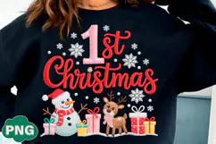 My 1st Christmas PNG, Christmas T-Shirt Product Image 2