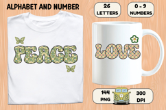 Retro Groovy Alphabet PNG 70s Numbers &amp; Letters 300 DPI Product Image 6