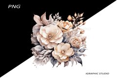 Watercolor Pastel Flowers Clipart, Wedding Flowers Clipart Product Image 1