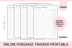 Editable Online Purchase Tracker Sheet Template 2 Product Image 1