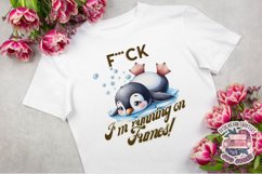 Tired Penguin Sarcasm Sublimation design Funny Quote Animal Product Image 3