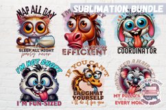 Sarcastic Animal Quote Bundle Sublimation Design of 17 PNG Product Image 2