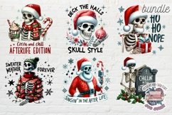 Christmas Funny Skeleton Quote Bundle 35 PNG Sublimation Product Image 6