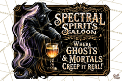 Spectral Spirits Saloon Halloween PNG Sign Graphic Reaper Product Image 3