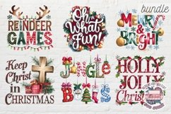 Christmas Clipart Quotes BUNDLE 64 PNG festive Holiday Product Image 11