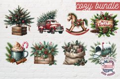 Rustic Christmas bundle 26 PNG Sublimation Wooden Product Image 3