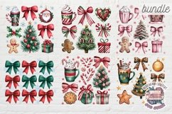 Christmas Coquette Bow Bundle Sublimation 51 PNG T-shirt Product Image 9