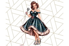 Vintage Glamorous Christmas Party Clipart PNG, Holiday Png Product Image 4