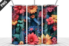 Flowers Tumbler Wrap | Sublimation Design | Tumbler PNG Product Image 1