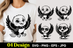 Little Flying Owl SVG PNG Product Image 1