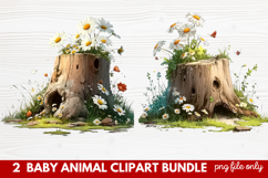 Baby Animal Clipart | Cute Nursery Wildlife PNG Illustration Product Image 1