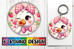 Joyful Circle Keychains Design, Cute Goose Product Image 1