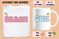 Summer Alphabet &amp; Numbers PNG Clipart Doodle Letters 300 DPI Product Image 6