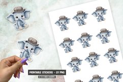 Cute elephant sticker, Baby elephant sticker png Product Image 1