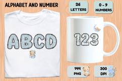 Blue Teddy Bear Alphabet PNG - Letters &amp; Numbers Clipart Product Image 6