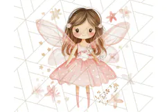 Pastel Pink Fairy Garden Clipart, Enchanted Cottagecore Png Product Image 4