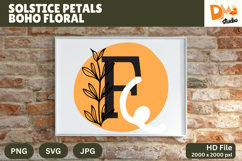 Solstice Petals Boho Floral Monogram Product Image 1