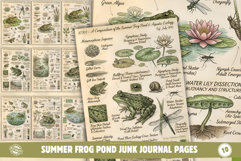 Summer Frog Pond Junk Journal Pages Product Image 1