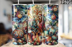 Watercolor Christmas Tumbler Wrap - High Quality 300 Dpi Product Image 1