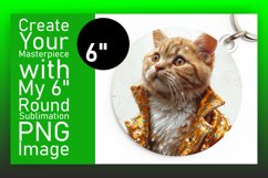 Cat Lover&#039;s Delight Sublimation Circle Design Keychain Product Image 1