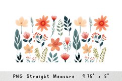 Flowers glass can wrap, Floral 16 oz Libbey Sublimation Product Image 2