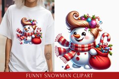 Christmas snowman clipart, snowman sublimation bundle Product Image 2