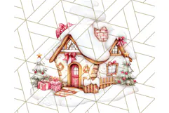 Vintage Christmas Clipart PNG, Cute Animals Holiday Elements Product Image 4