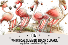 Whimsical Summer Beach Clipart Watercolor Beach Clipart Product Image 1