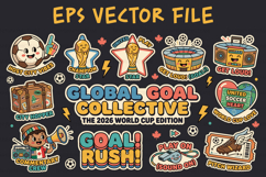 World Cup 2026 Soccer Kawaii Sticker Bundle EPS Pack Product Image 1