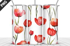 Flowers Tumbler Wrap | Sublimation Design | Tumbler PNG Product Image 1