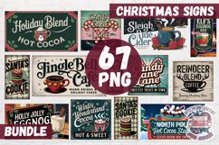 Christmas Vintage Labels bundle 67 Sublimation PNG Winter Product Image 1