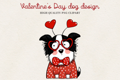 Valentine’s Day Cute Dog Clipart | Love Puppy PNG Product Image 1