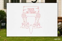Trick or Treat Garden Stake Laser Cut | Glowforge | SVG Product Image 3