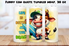 Funny Cow Skinny Tumbler Wrap Humorous Sayings PNG 20 oz. Product Image 1