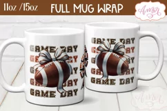 Game day mug wrap sublimation, American Football mug PNG Product Image 2