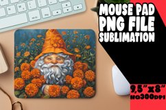 Gnome Among Flowers Mouse Pad Product Image 1