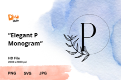 Elegant Monogram Timeless Serif Letter Set PNG | SVG | JPG Product Image 1
