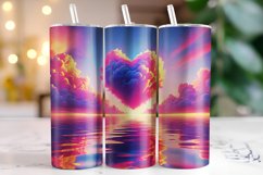 Hearts Valentine's Day Tumbler Wrap Sublimation Product Image 1