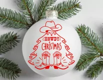 Cowboy Christmas svg, png Howdy Christmas printable file cut Product Image 3