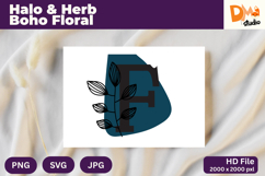 Halo &amp; Herb Boho Floral Monogram Product Image 1